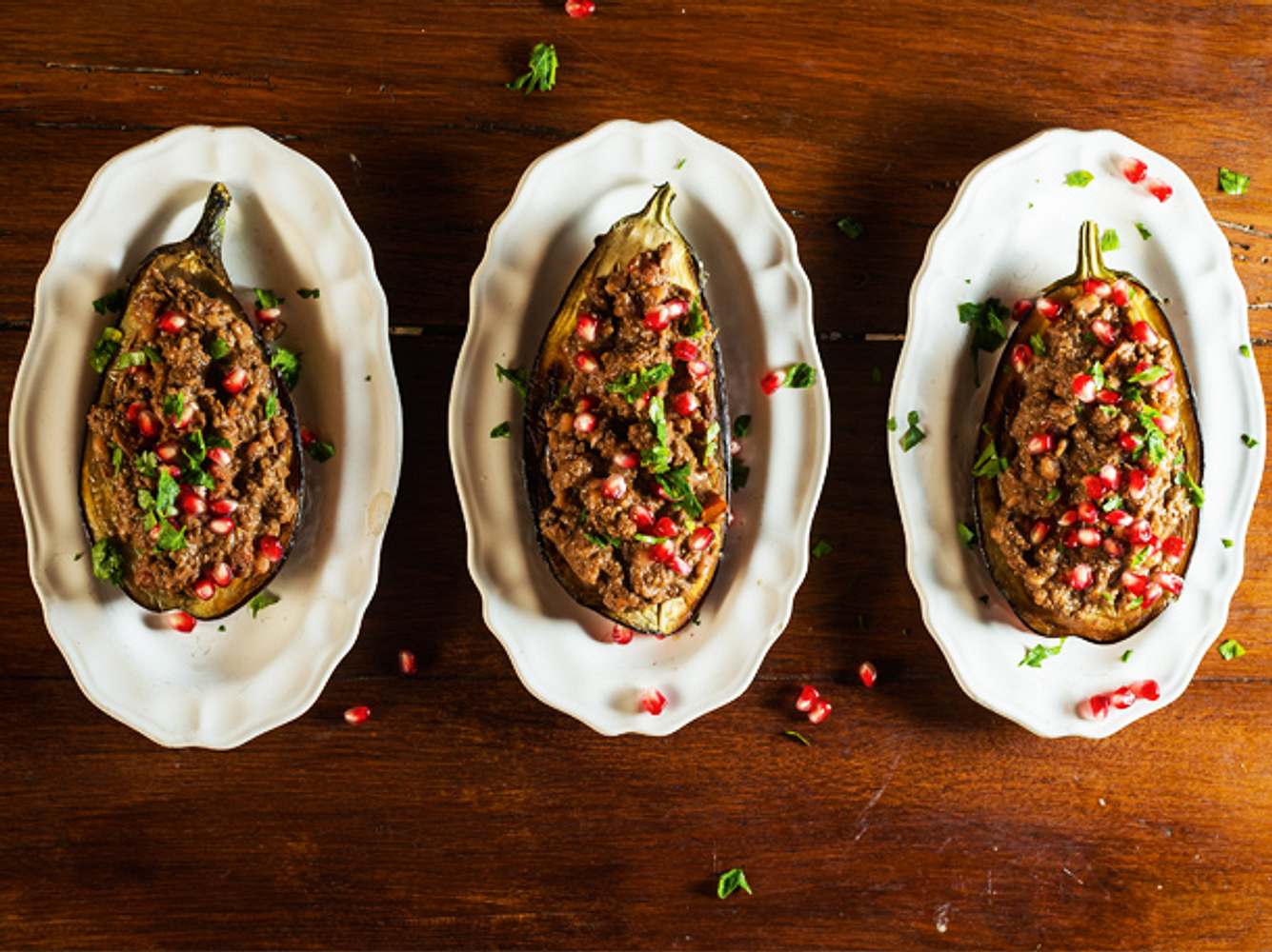 Gefüllte Auberginen - vegan orientalisch Gefüllte Auberginen - vegan orientalisch