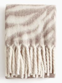 H&M Home Gemustertes Plaid aus Wollmix