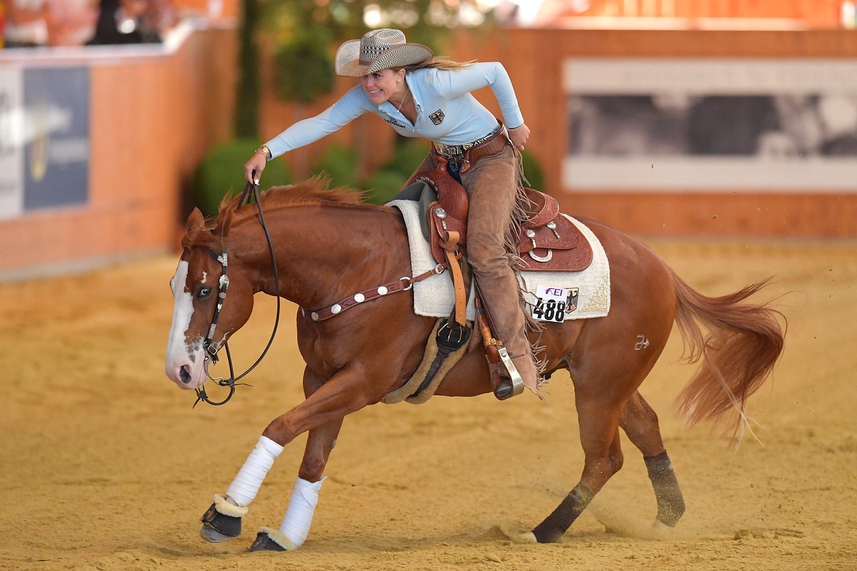 Gina Schumacher beim Westernreiten