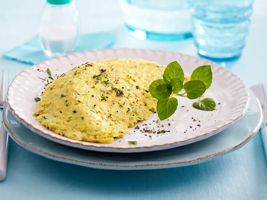GLYX Rezept für Minze-Curry-Omelette GLYX Rezept für Minze-Curry-Omelette