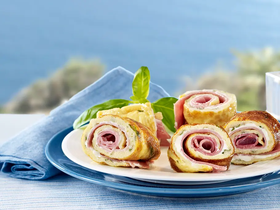 GLYX Snack Eier-Schinken-Röllchen GLYX Snack Eier-Schinken-Röllchen