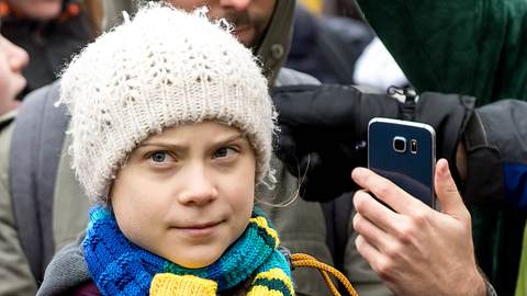 Greta Thunberg in NRW: Klare Worte - Foto: imago images/Reporters