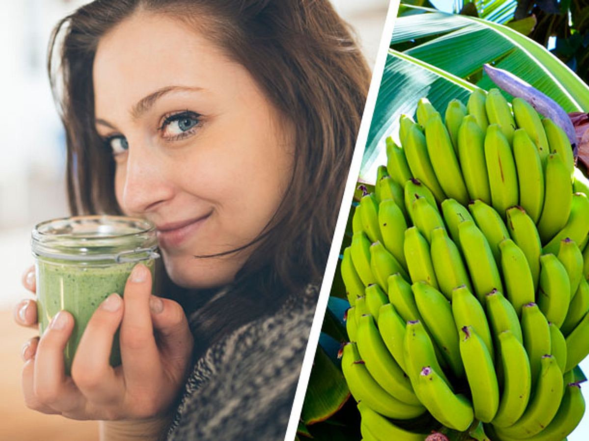 Grüne Bananen: Zum Abnehmen bei der Bananen-Diät sind grüne, kalorienarme Bananen gut geeignet