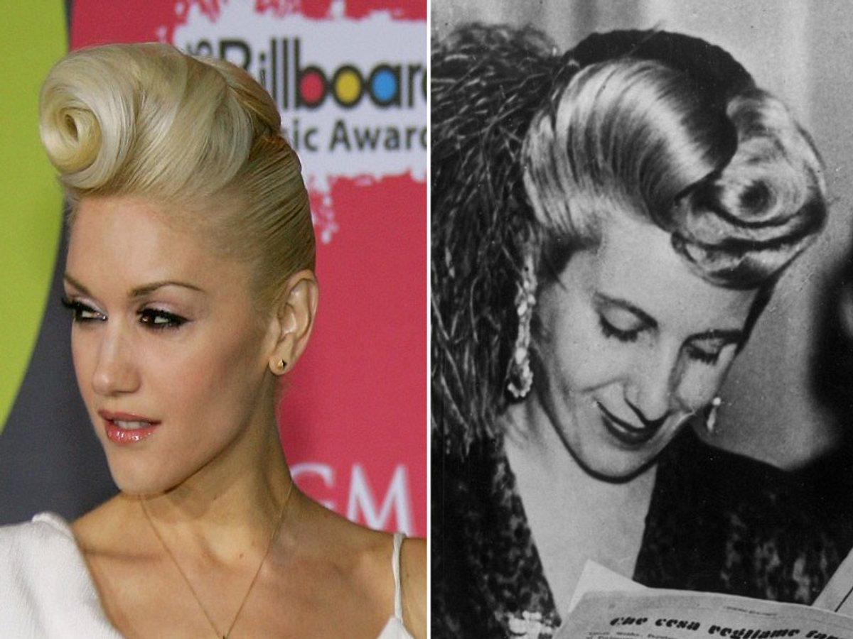 gwen stefani mit victory rolls la eva peron