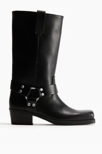 H & M - Bikerboots - Schwarz