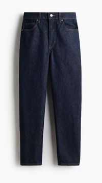H & M - Mom Slim Fit High Waist Ankle Jeans - Blau