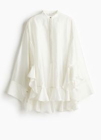 H & M - Volantbluse - Weiß