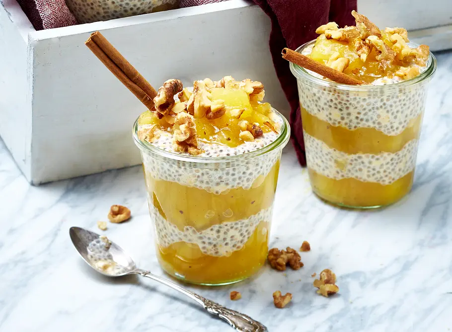 Apfel Overnight Oats zum Abnehmen Apfel Overnight Oats zum Abnehmen