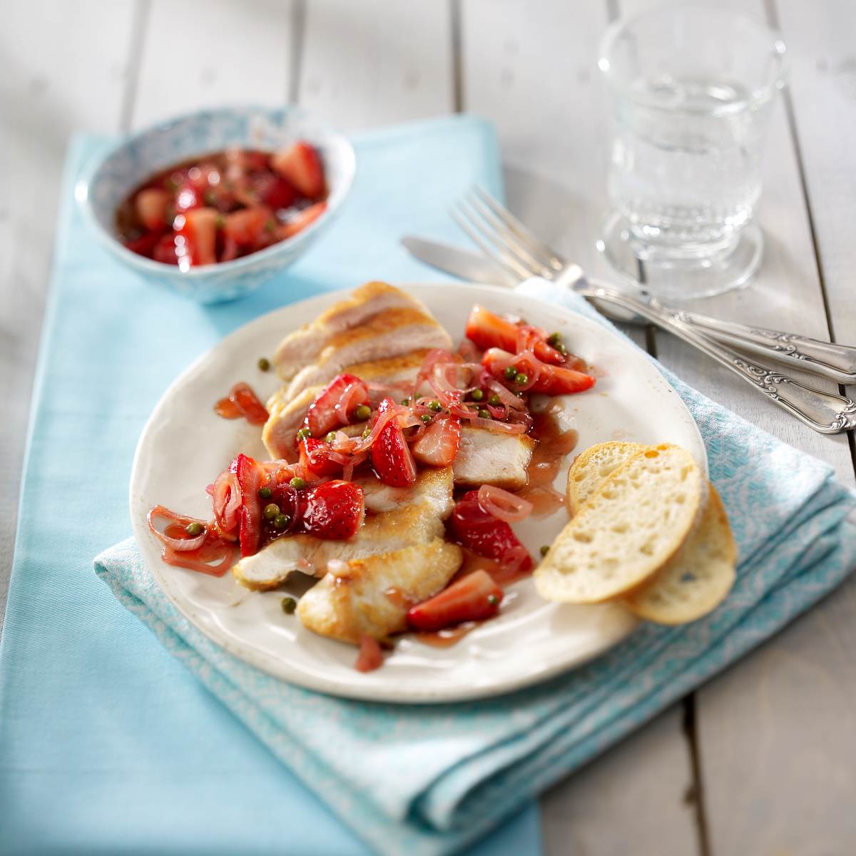 Hähnchenfilet mit Erdbeer-Chutney