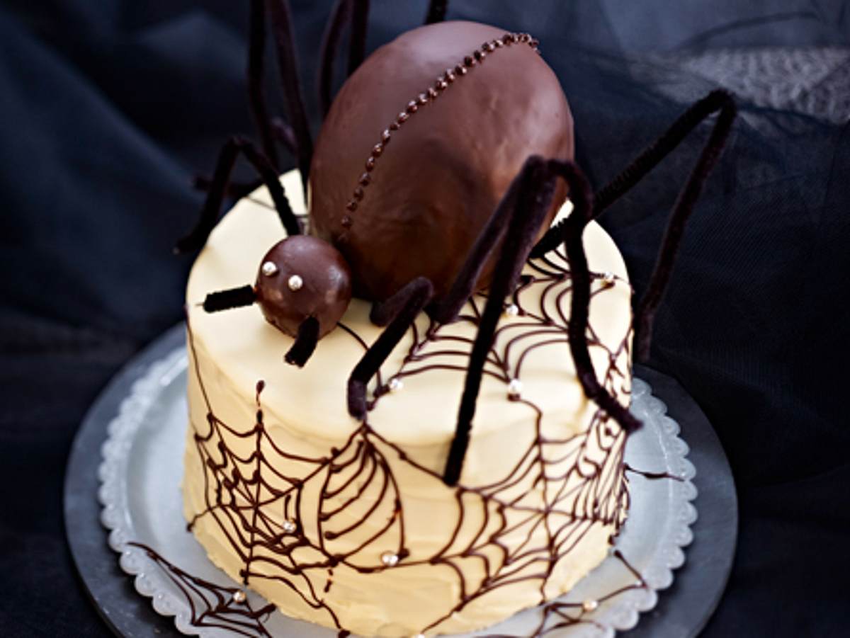 Gruselige Halloween-Torte: die Spinnen-Torte dürfte ihren Zweck erfüllen