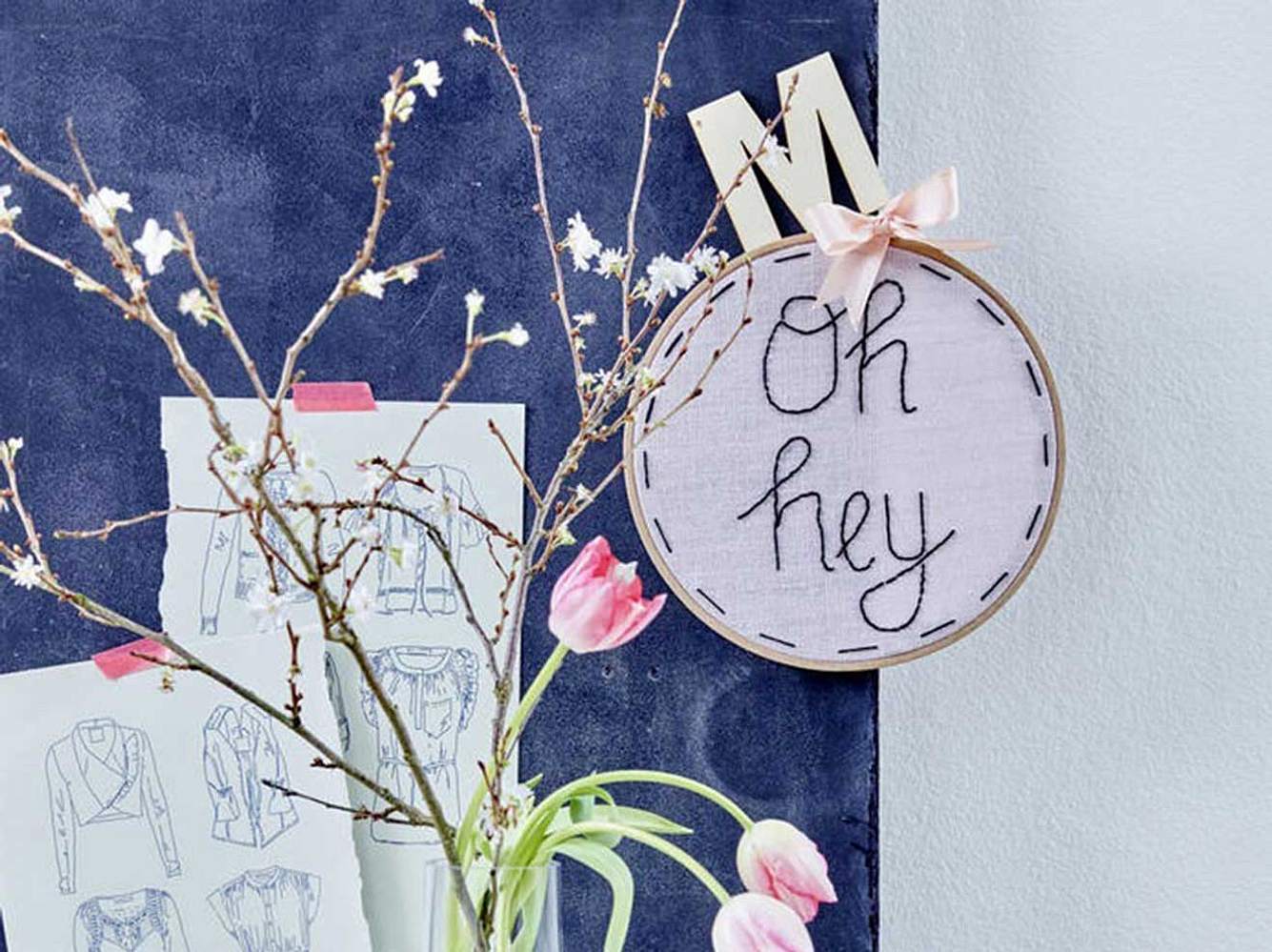 Anleitung für einen Stickrahmen mit Handlettering Anleitung für einen Stickrahmen mit Handlettering