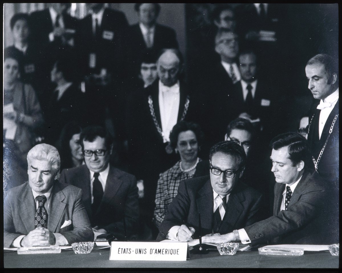 Henry Kissinger auf der Pariser Friedenskonferenz