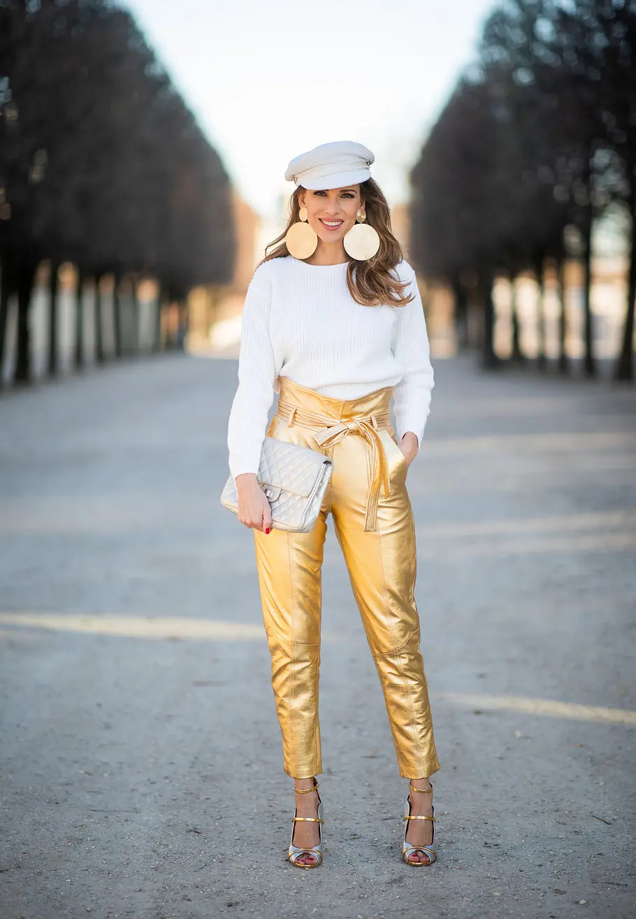 High-Waist-Hose mit Paperbag-Bund partytauglich kombinieren