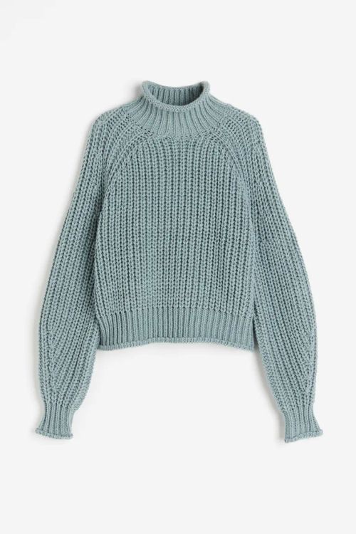 Strickpullover Blaugrau