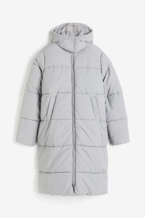 Lange Puffer-Jacke