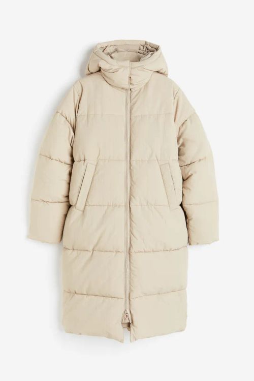 Lange Puffer-Jacke