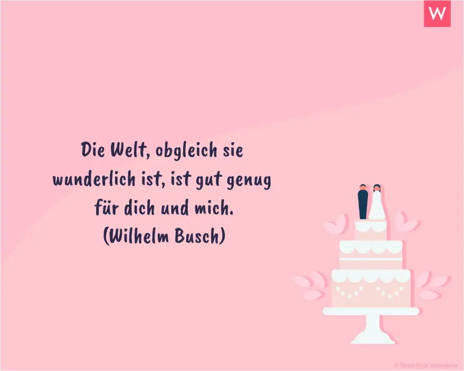 Die schönsten Hochzeitssprüche: Du und Ich Hochzeitsspruch über uns