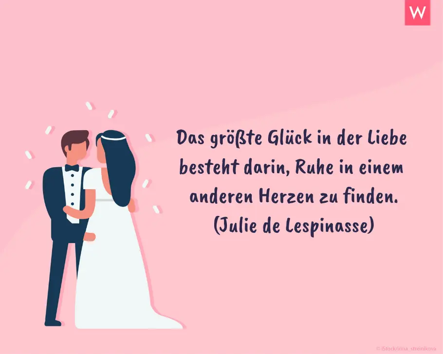 Die schönsten Hochzeitssprüche: Das größte Glück Besinnlicher Hochzeitsspruch