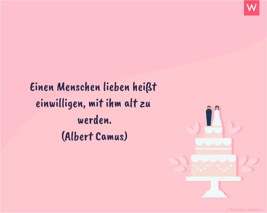 Die schönsten Hochzeitssprüche: Einen Menschen lieben Hochzeitspruch über die Liebe
