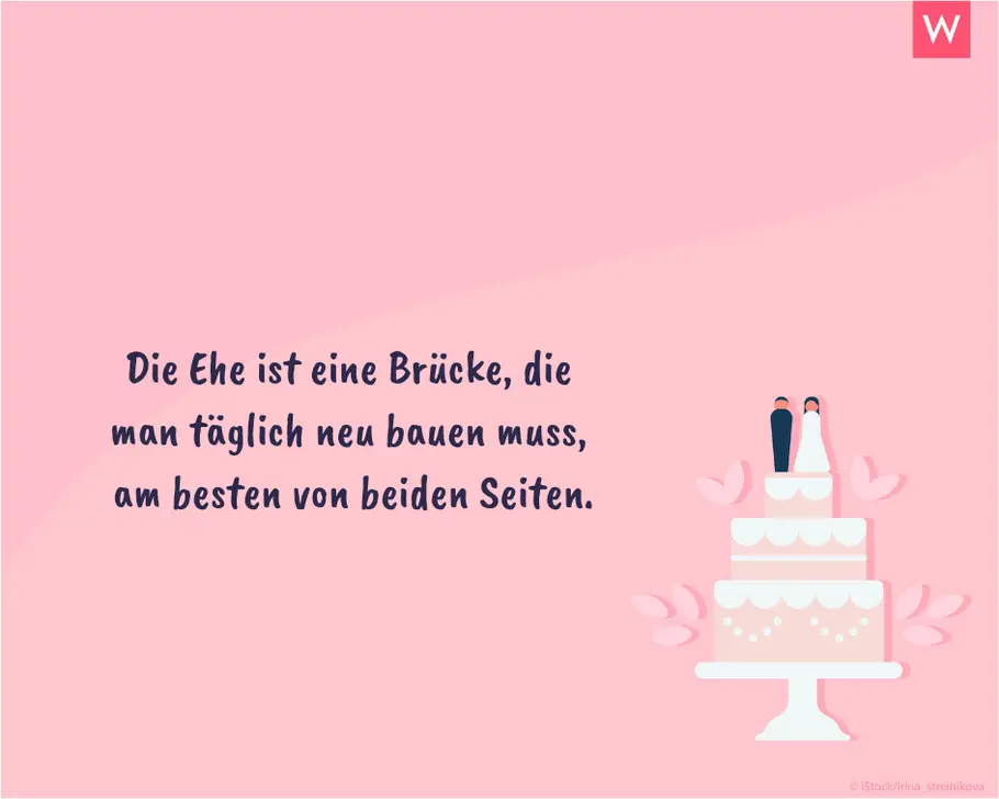 Die schönsten Hochzeitssprüche: Eine Brücke bauen Metaphernartiger Hochzeitsspruch
