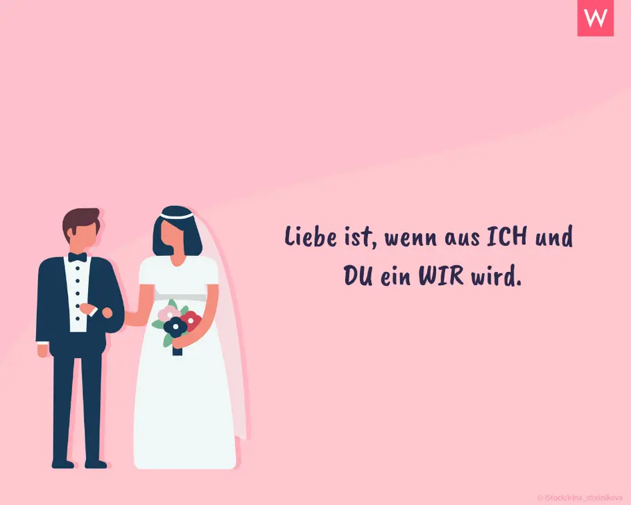 Die schönsten Hochzeitssprüche: Wir Knapper Hochzeitsspruch