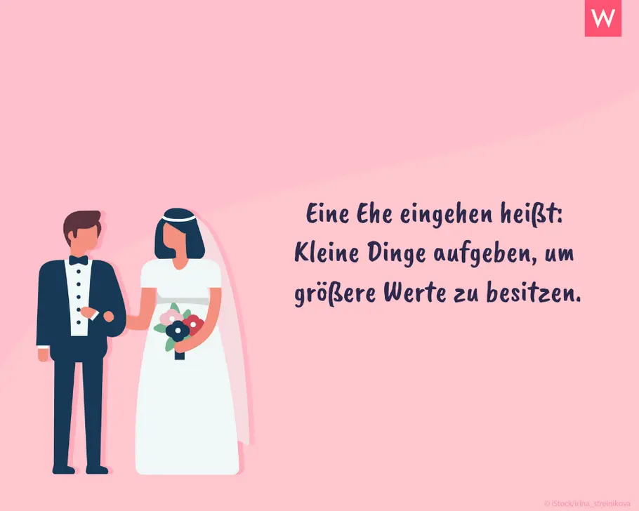 Die schönsten Hochzeitssprüche: Werte besitzen Wertvoller Hochzeitsspruch