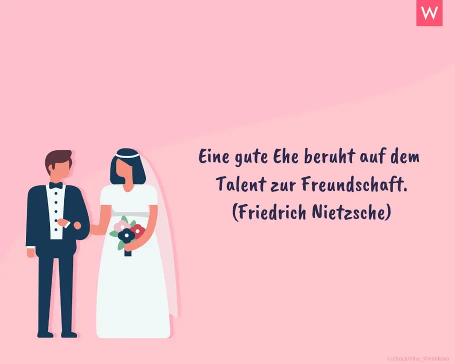 Die schönsten Hochzeitssprüche: Freundschaft Hochzeitsspruch von Nietzsche