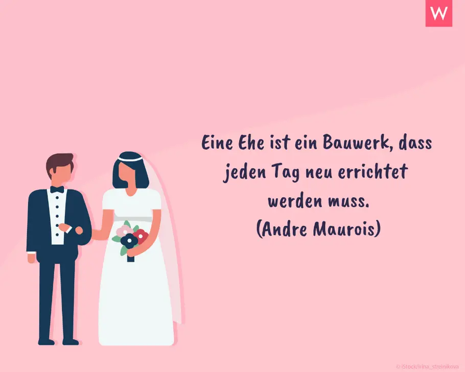 Die schönsten Hochzeitssprüche: Die Ehe als Bauwerk Hochzeitsspruch von einem französischem Schriftsteller