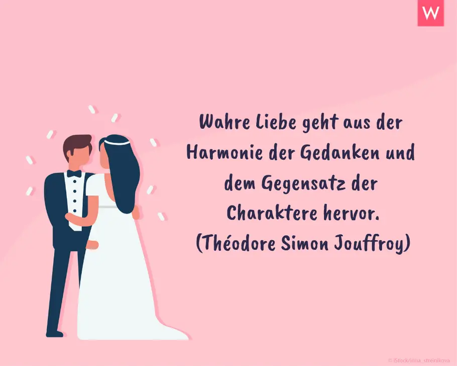 Die schönsten Hochzeitssprüche: Harmonie und Gegensatz Harmonischer Hochzeitsspruch