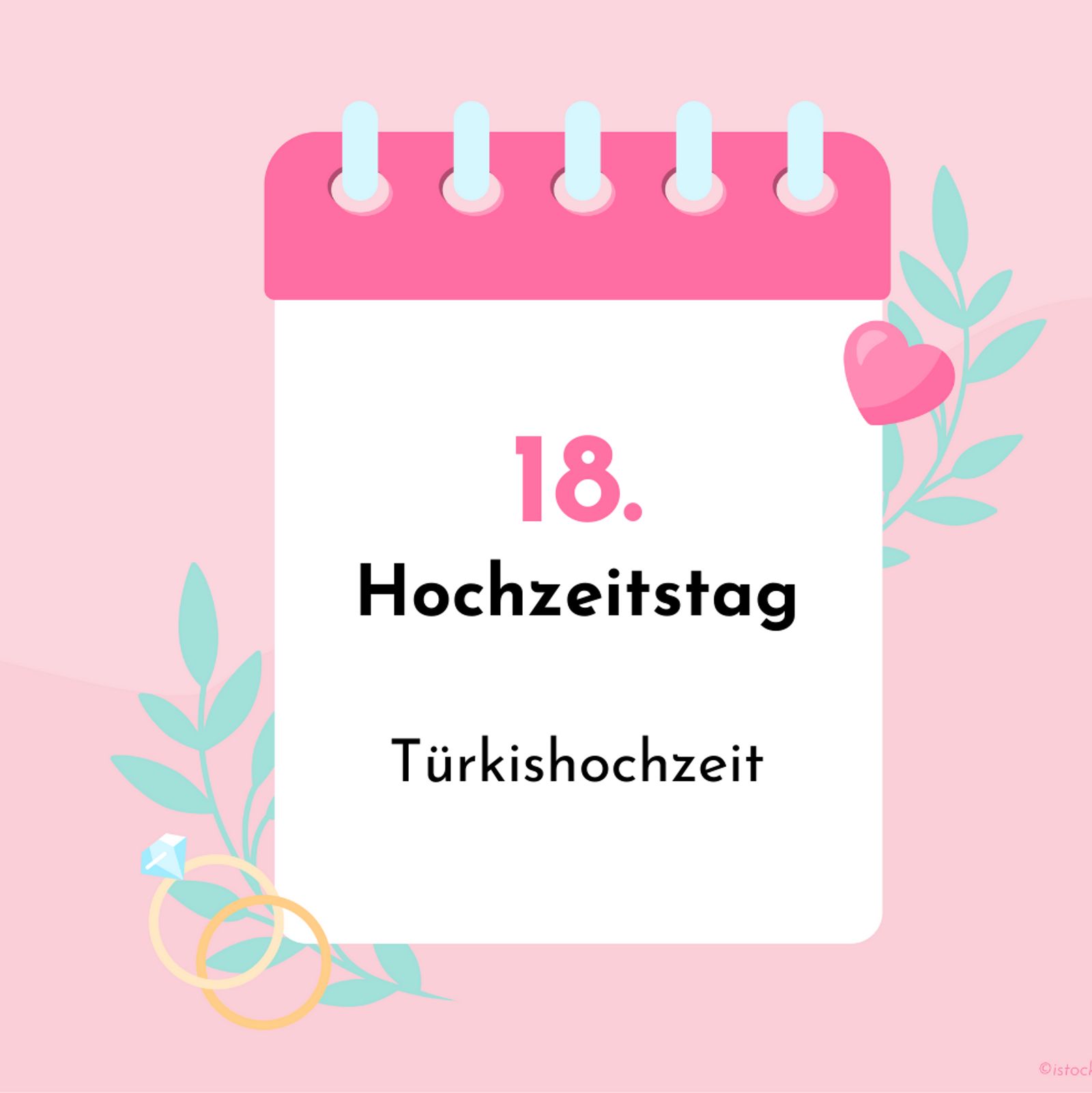 18. Hochzeitstag: Welche Bedeutung hat die Türkishochzeit? | Wunderweib