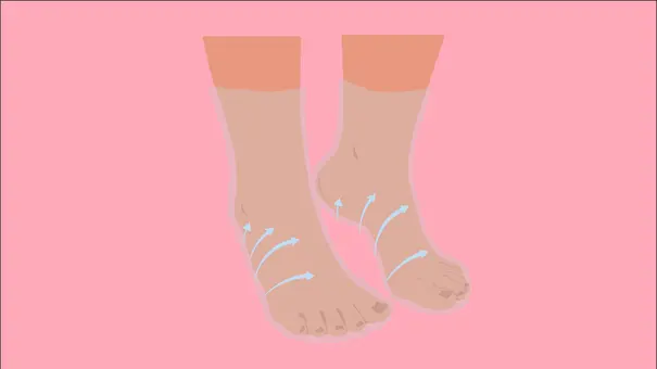 Hornhaut-Socken schließen sich pflegend um den Fuß - Foto: Eine Collage von Wunderweib & iStock: Roi and Roi & Misaso