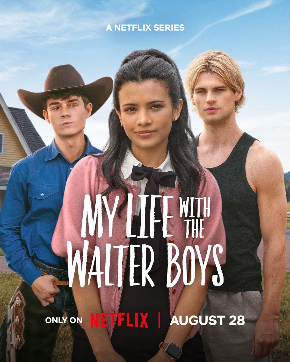 Poster der 2. Staffel von „Ich und die Walter Boys“ Poster der 2. Staffel von „Ich und die Walter Boys“ mit Alex Walter (Ashby Gentry) und Jackie (Nikki Rodriguez) und Cole Walter (Noah LaLonde).