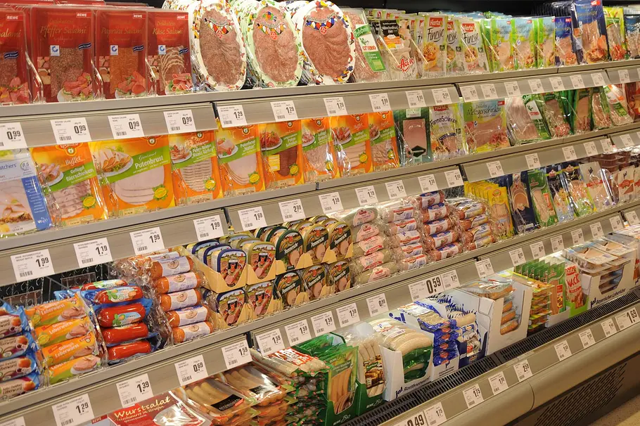 Wurstwaren Wurstwaren im Supermarkt