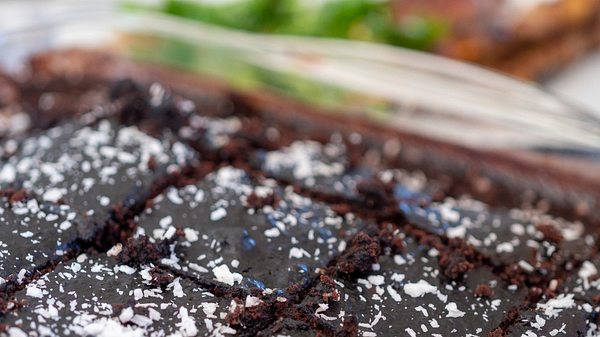 Der isländische Schokokuchen Skúffukaka kann mit Kokosraspeln bestreut werden - Foto: MicroPixieStock/iStock