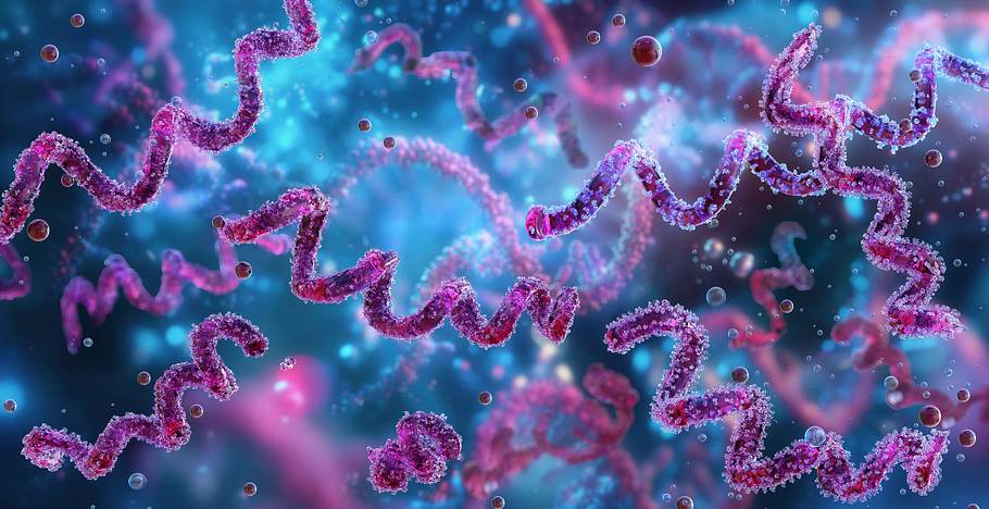 Vergrößertes Bild von Virus
