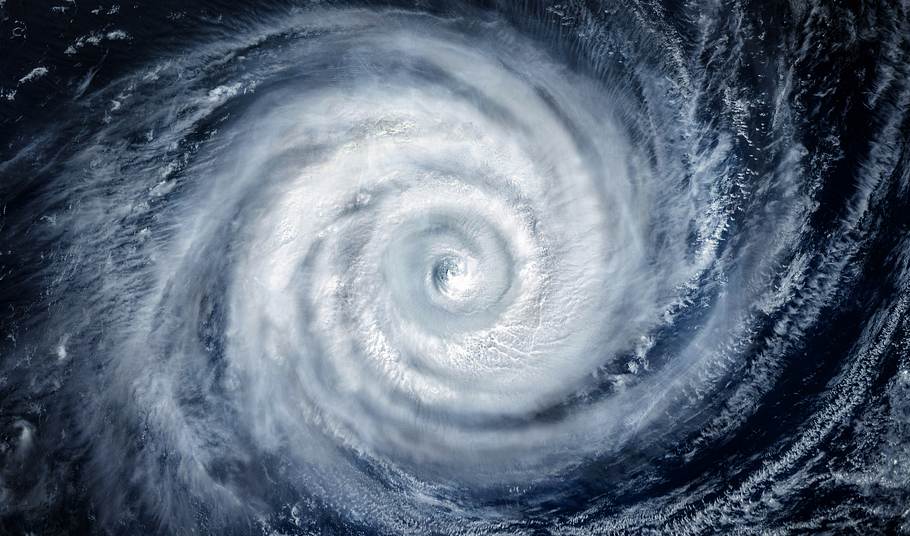 Satellitenbild von einem Hurrikan