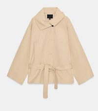 Kurzer Trenchcoat mit Gürtel