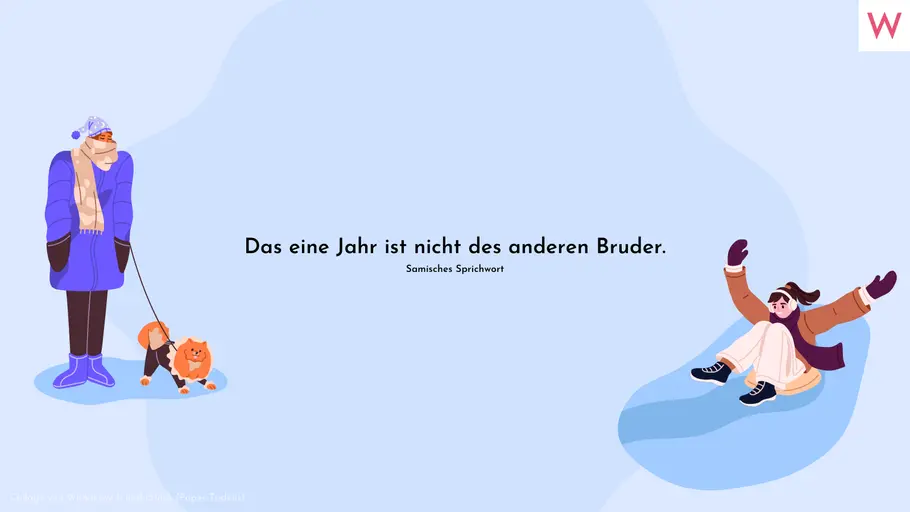 Das eine Jahr ist nicht des anderen Bruder. Samisches Sprichwort Das eine Jahr ist nicht des anderen Bruder. Samisches Sprichwort