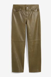 bonprix Lammnappa-Lederhose, grün