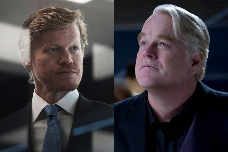 Jesse Plemons / Philip Seymour Hoffman als Plutarch Heavensbee Jesse Plemons / Philip Seymour Hoffman als Plutarch Heavensbee