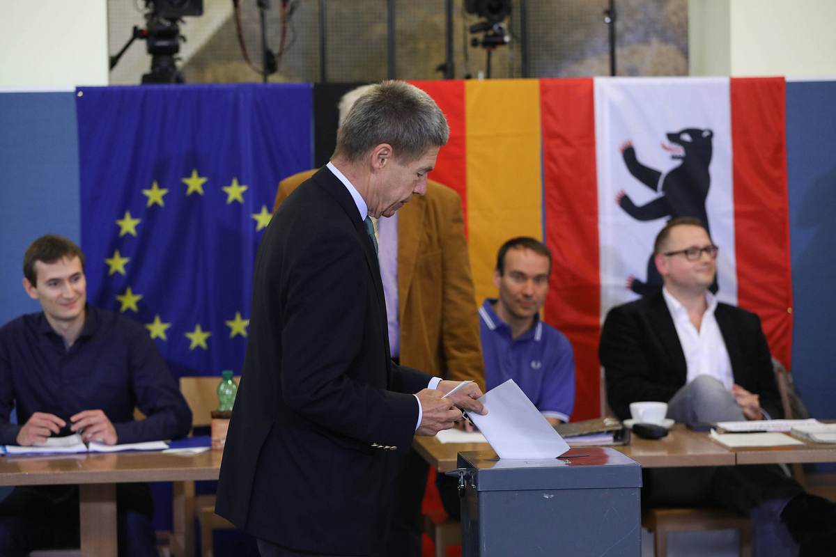 Joachim Sauer bei der Bundestagswahl 2017