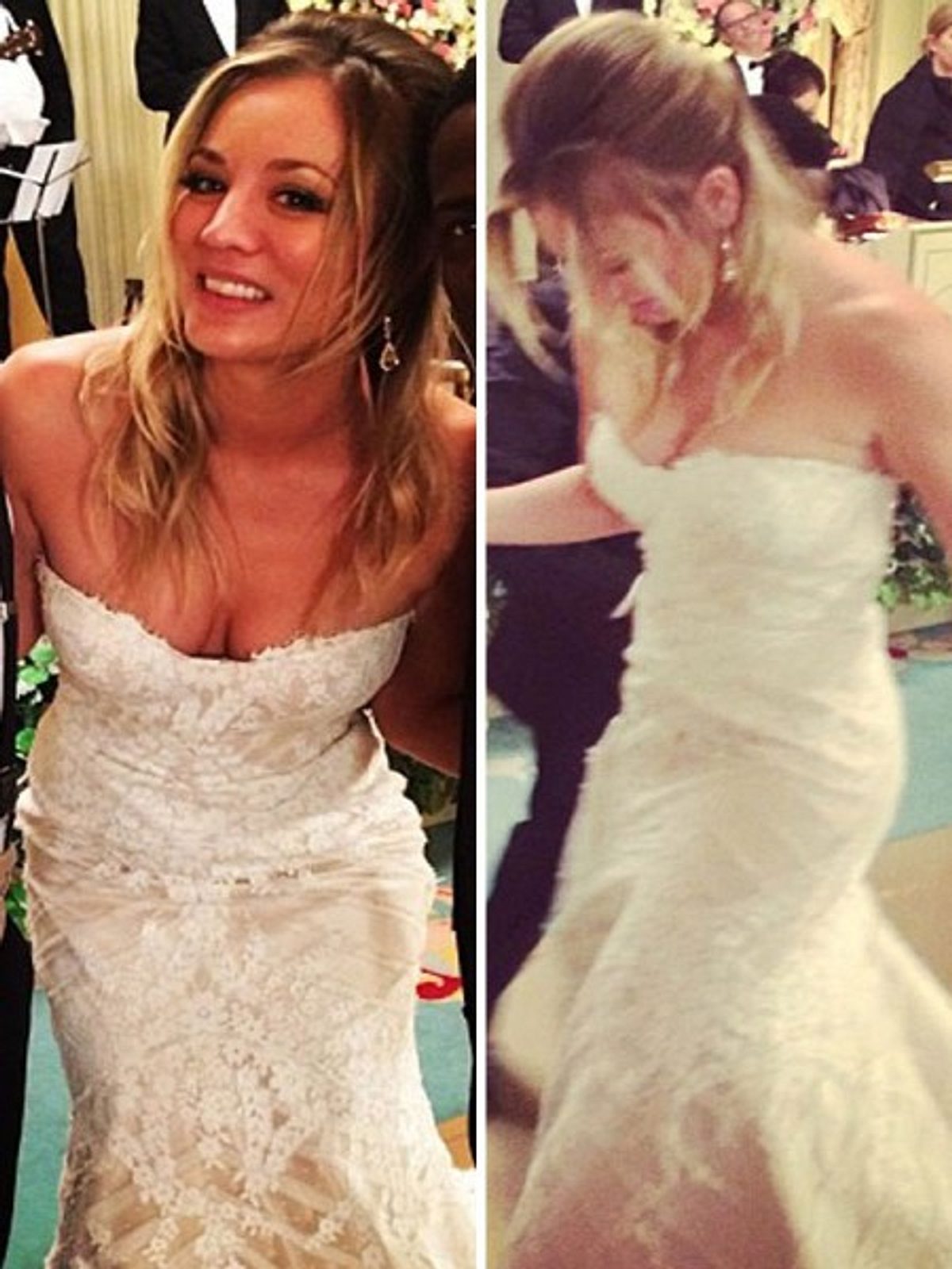 kaley cuoco im falschen brautkleid