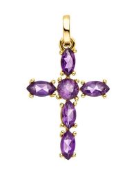 Kettenanhänger Amalia - 14k Echtgold & Amethyst