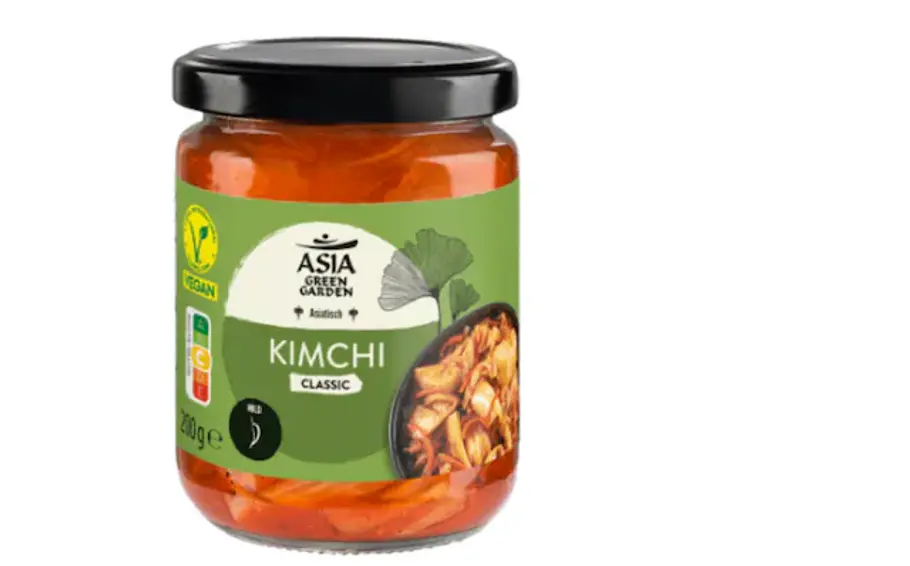 Asia Green Kimchi Glas von Aldi Nord