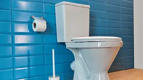 Badezimmer mit Klobürste - Foto: iStock/Panama7 Badezimmer mit Klobürste - Foto: iStock/Panama7