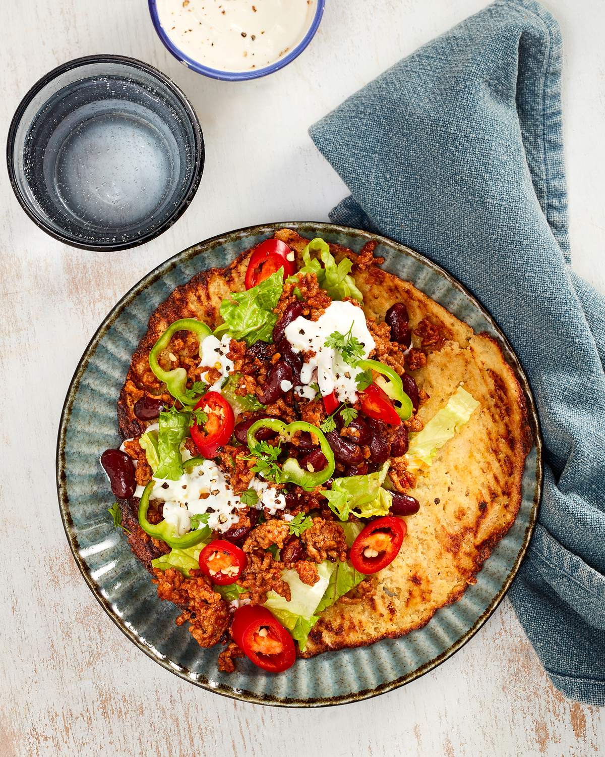 Kohlenhydratarmes Frühstück: Tortillas mit Paprika