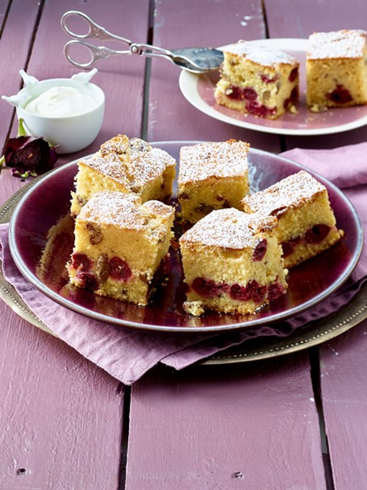 kuchen mit kirschen blondies