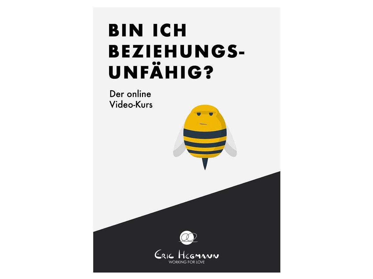 Eric Hegmann, Paarberater und Parship-Coach hat für Interessierte einen Online Kurs entwickelt. mehr dazu hier: „Bin ich beziehungsunfähig? Stimmt etwas nicht mit mir?“.