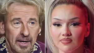 Thomas Gottschalk und Shirin David - Foto:  IMAGO / Bildagentur Monn (links), IMAGO / Future Image (rechts); Collage: Wunderweib Redaktion