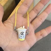 Mini-realistischer Bubble Tea Cup Plüsch-Umhänger